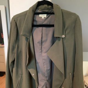 Aritzia Wilfred Long Moto Jacket